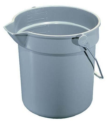 Continental® HUSKEE™ Bucket with Graduations, Grey, 9.5L Capacity