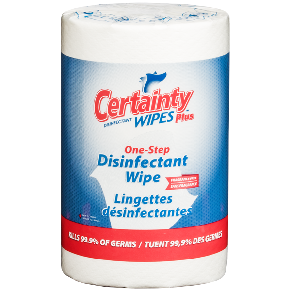 Certainty™ Plus Disinfectant Wipes, Alcohol-Free, 400/Tub, 2/Case
