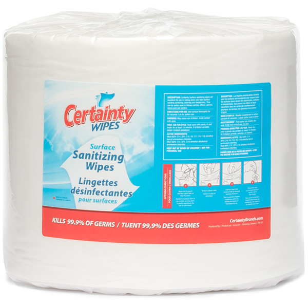 Certainty™ Surface Sanitizing Wipes, Alcohol Free, 1200 Wipes/Roll