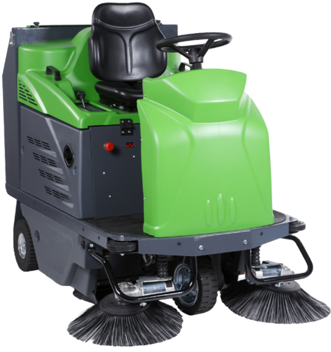 48" Dustbane® Gladiator 1280™ Ride-On Sweeper, Battery Powered