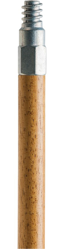 54" M2® Wooden Handle, Metal Threaded Tip, Natural, 15/16" Diameter