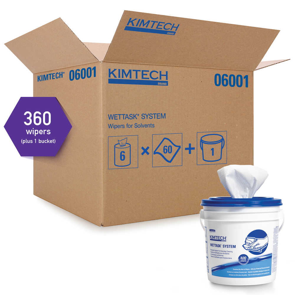 Kimtech® Prep™ Wipes for WetTask™ System, Hydroknit & Spunlace, White