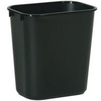 Sm Rubbermaid® Rectangular Wastebasket, Black 12.9L /3.25 Gal Capacity