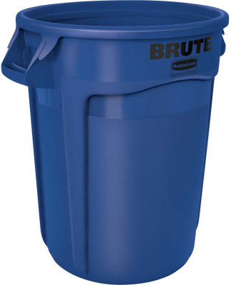 Rubbermaid® BRUTE™ Round Recycle Container,121L/32Gal Capacity, Blue