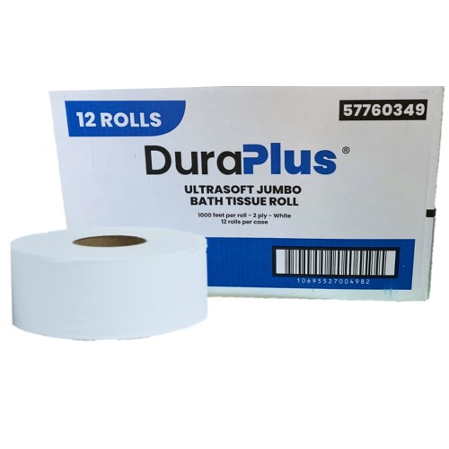 DP Universal Jumbo Bathroom Tissue, 2-Ply, White, 1000', 12 Rolls/Case