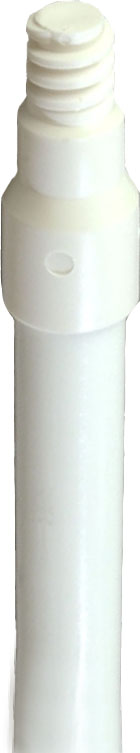 60" Atlas Graham® Fibreglass Mop/Broom Handle, Nylon Thread Tip, White