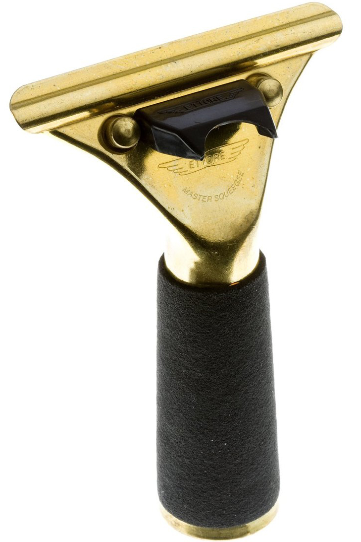 Ettore® Master Squeegee™ Quick-Release Squeegee Handle, Brass