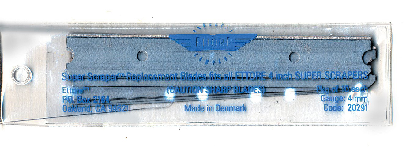 6" Ettore® Super Scraper™ Replacement Blades, 4mm, 10/Pack