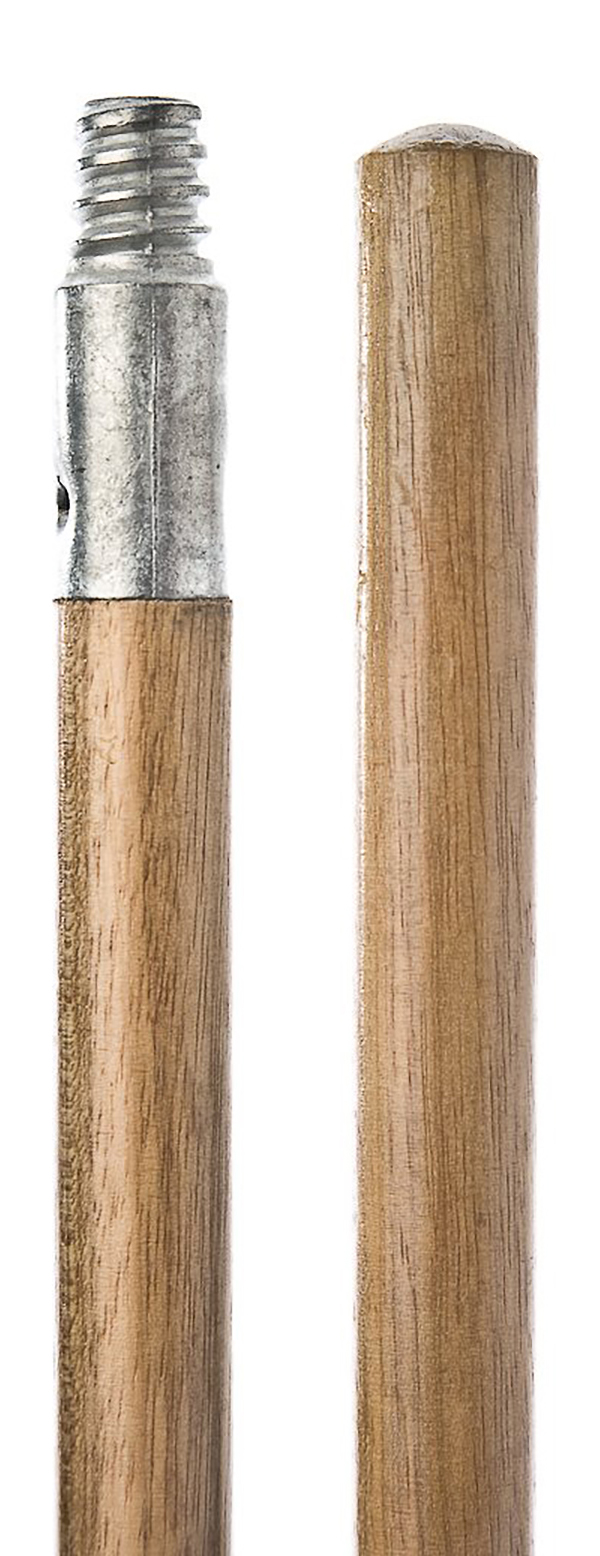 60"x15/16" Atlas Graham® Threaded Metal Tip Wooden Mop/Broom Handle