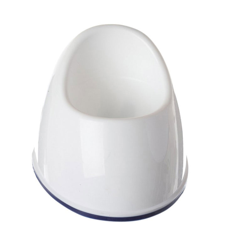 Atlas Graham® Economy Toilet Brush Bowl Caddy, Plastic, White