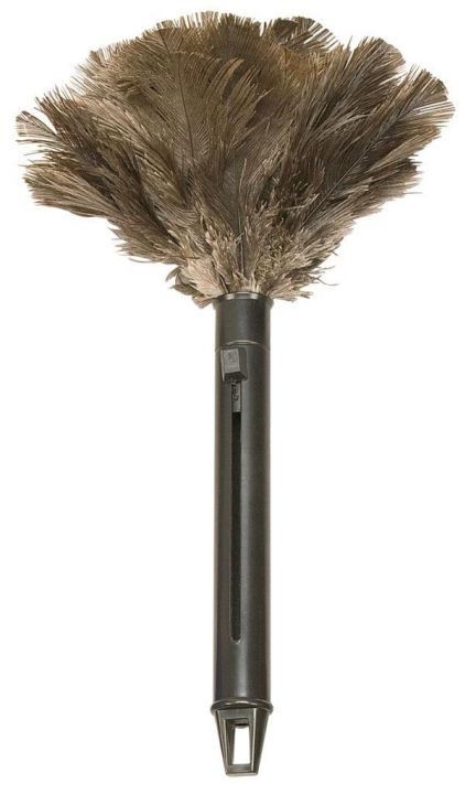 15" Retractable Premium Grey Ostrich Feather Duster, Va-Vite®