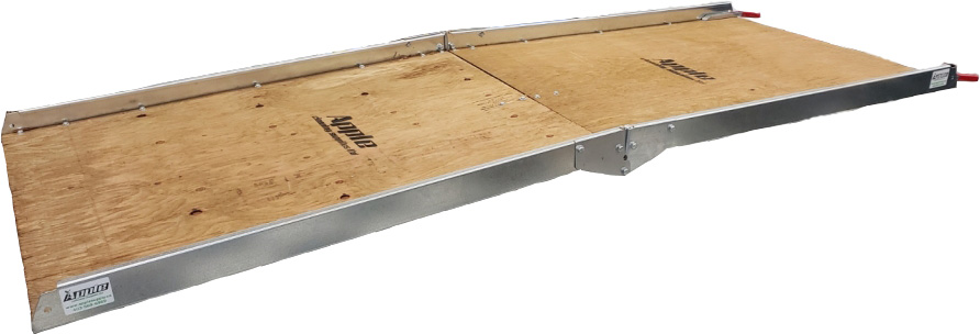 8 ft Foldable Utility Ramp, Aluminum Frame Holds up to 600lb