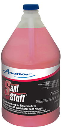 4L Avmor® Sani Stuff ™ Disinfectant & No-Rinse Sanitizer, Concentrate
