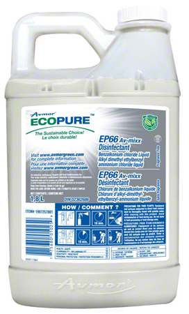 1.8L Avmor® ECOPURE EP66™ Disinfectant and Sanitizer, Concentrate