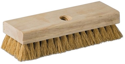 8" M2® Carpet Brush, Wood Block, White Natural Fibres