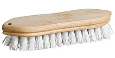 9" M2® Pointed Hand Scrub Brush, White Poly Fibre