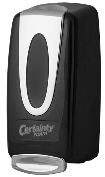 Certainty™ Elite™ Foaming Soap Dispenser, Manual, Wall Mount, Black