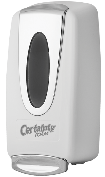 Certainty™ Elite™ Foaming Soap Dispenser, Manual, Wall Mount, White