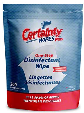 Certainty Plus™ One-Step™Disinfectant Wipes, Non-Alcohol, Refill,200/P
