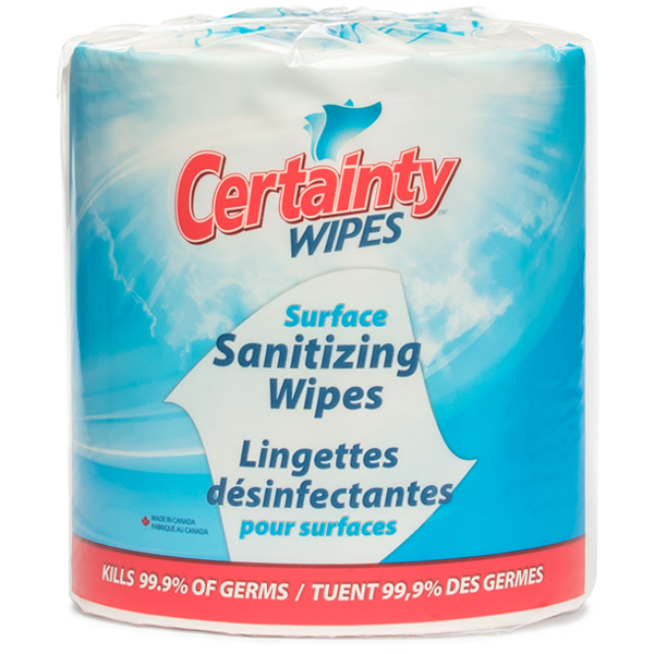 Certainty™ Surface Sanitizing Wipes, Alcohol Free, 1500 Wipes/Roll
