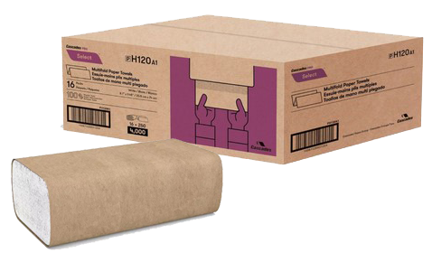 DURA PLUS Multifold PaperTowel, 8.1 x 9.45", White, 250/Pk