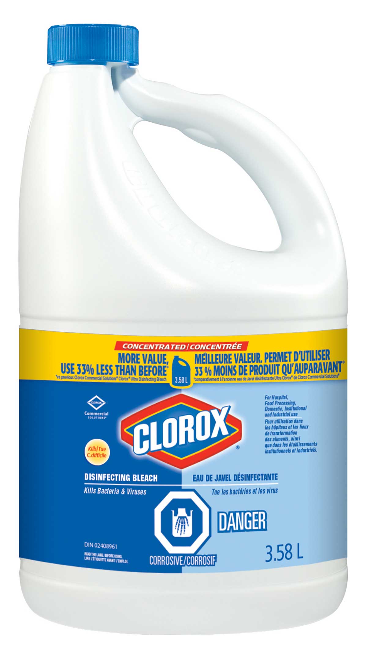 CLOROX DISINFECTING BLEACH 3.58L BOTTLE 7.4%