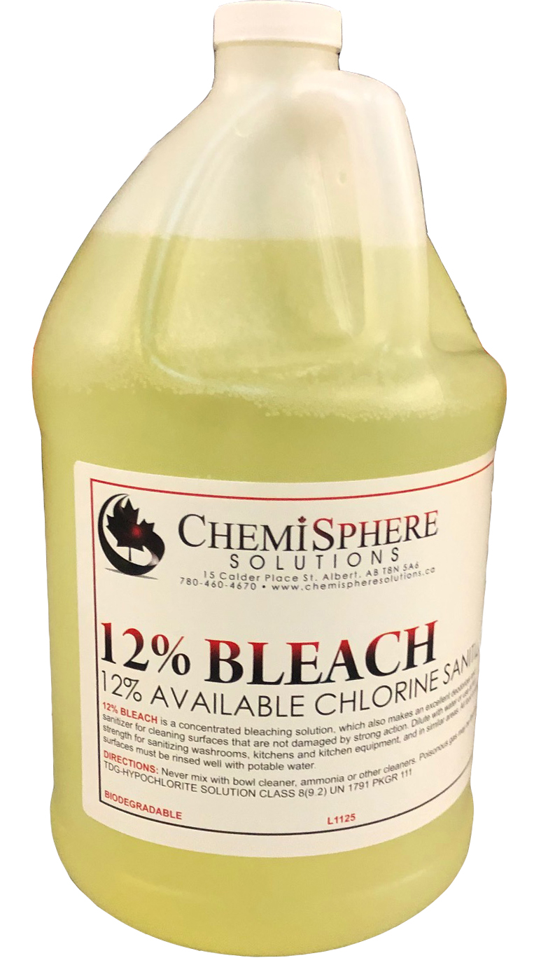4L CHEMISPHERE® 12% Bleach Sanitizer, TDG-Hypochlorite, Concentrate