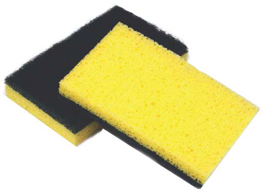 Dustbane® Medium Duty Scrubbing Sponge, Green & Yellow