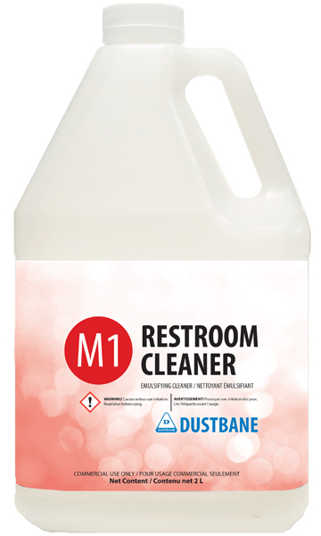 Dustbane® Workplace Labels, M1™ Emulsifying Restroom Cleaner, 4/Sheet