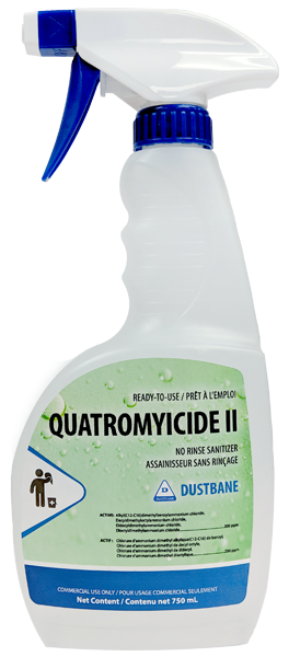 750mL Dustbane® Quatromyicide II™ No-Rinse Sanitizer, RTU, Spray