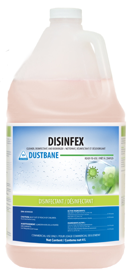 Dustbane® Workplace Labels, Disinfex™Cleaner, Disinfectant , 4/Sheet