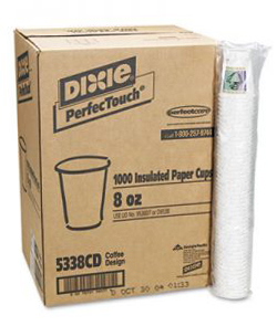 8oz / 236mL Dixie® PerfecTouch™ Hot Beverage Insulated Cup, 1000/Case