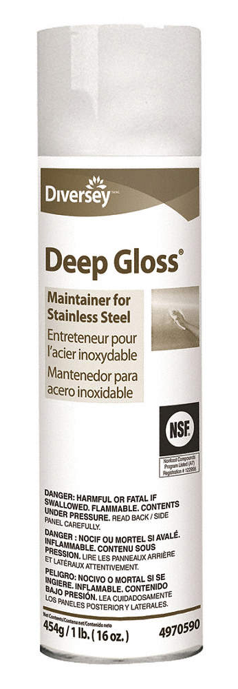 454g Diversey™ Deep Gloss® Maintainer for Stainless Steel, Aerosol Can