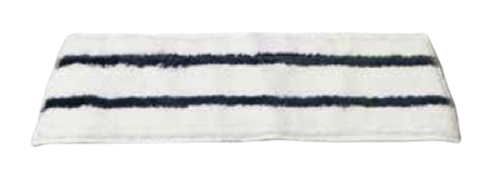 18" M2® MicroStrip™ Flat Mop Microfibre Pad, White/w Stripe