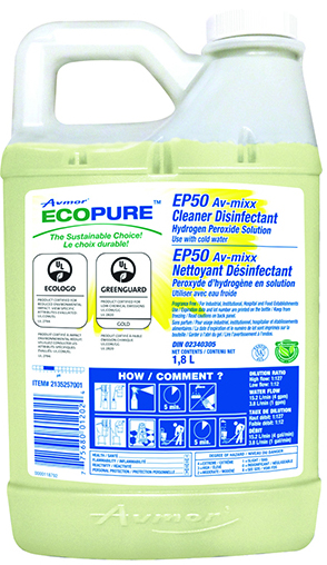 1.8L Avmor® ECOPURE EP50™ Cleaner Disinfectant, EcoLogo®, Concentrate