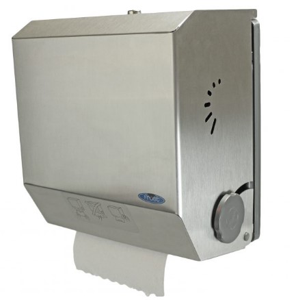 Frost® Hands Free Paper Towel Dispenser, Mechanical, Stainless Steel