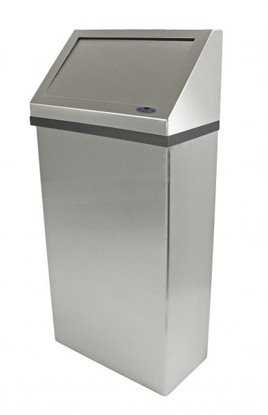 Frost® WallMount Waste Receptacle, Metal, Stainless Steel,50L Capacity