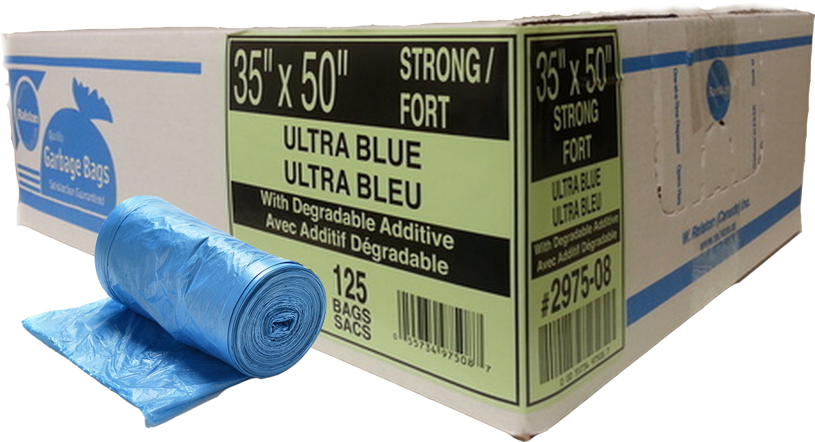 35"x50" Ultra Blue™ *Strong* Recycle Garbage Bags 125/Case