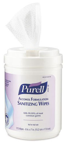 Purell® Alcohol Hand Sanitizing Wipes 175/Canister
