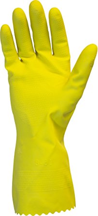 Large Yellow Latex Gloves 1 Pair/Bag