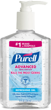 236mL Purell® Advanced Hand Rub Gel, Pump Bottle