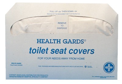 Health Gard®  Half-Fold Toilet Seat Covers, Flushable, 250/Pack