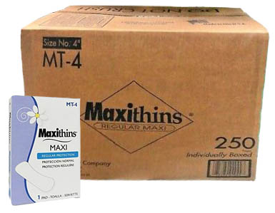 Maxithins® Regular Protection Maxi Pads, for Vending Machines
