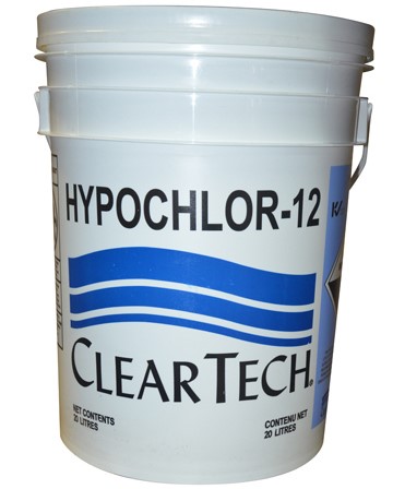 20L ClearTech® HYPOCHLOR12™ 12%Sodium Hypochlorite Bleach, Concentrate