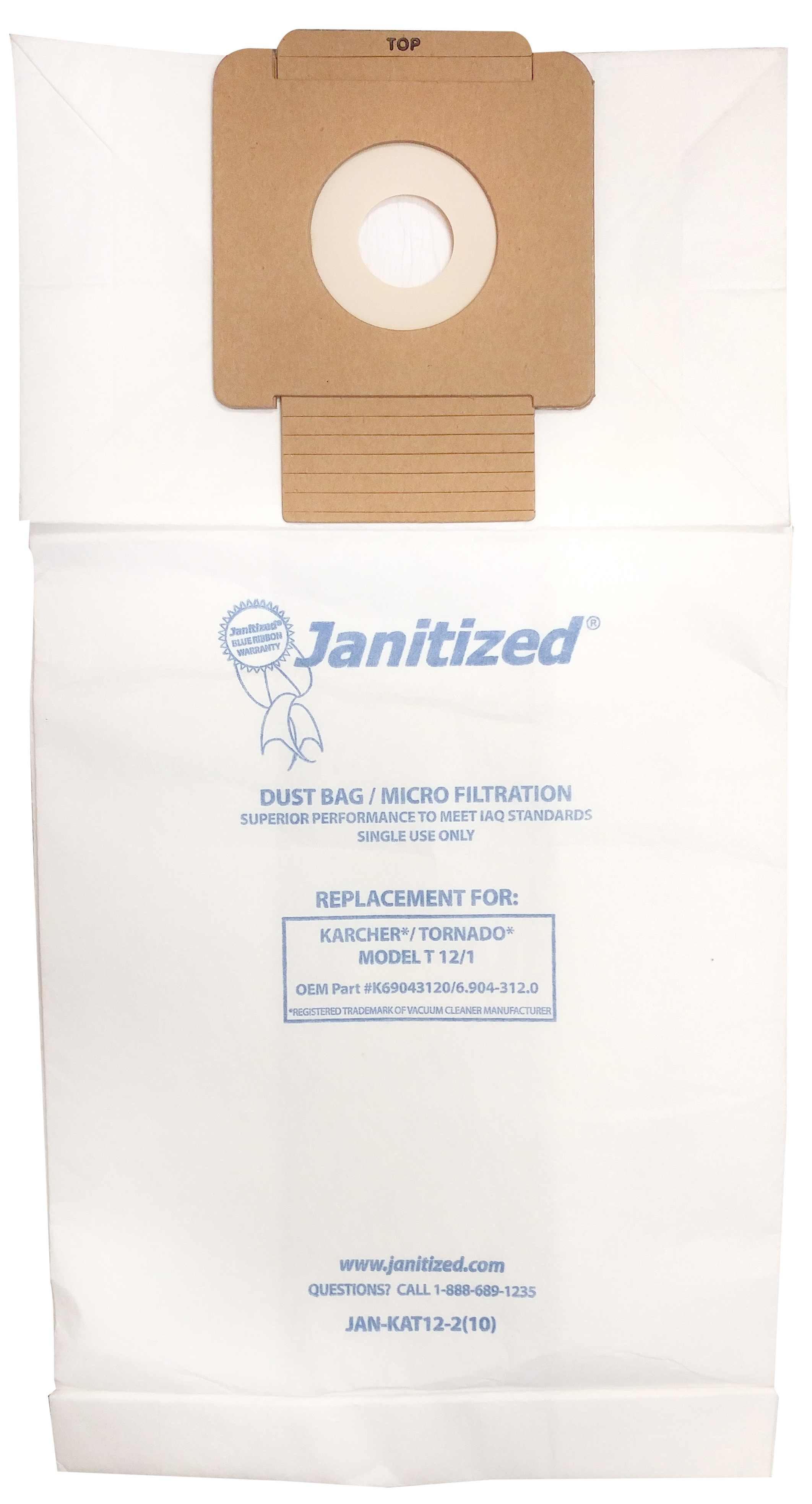 KÄRCHER Filter Vacuum Bags for KÄRCHER T12™ Vacuum, 10/Pack