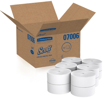 Coreless, Jumbo Roll Toilet Paper, 2Ply, 1150', White, Eco, Scott®