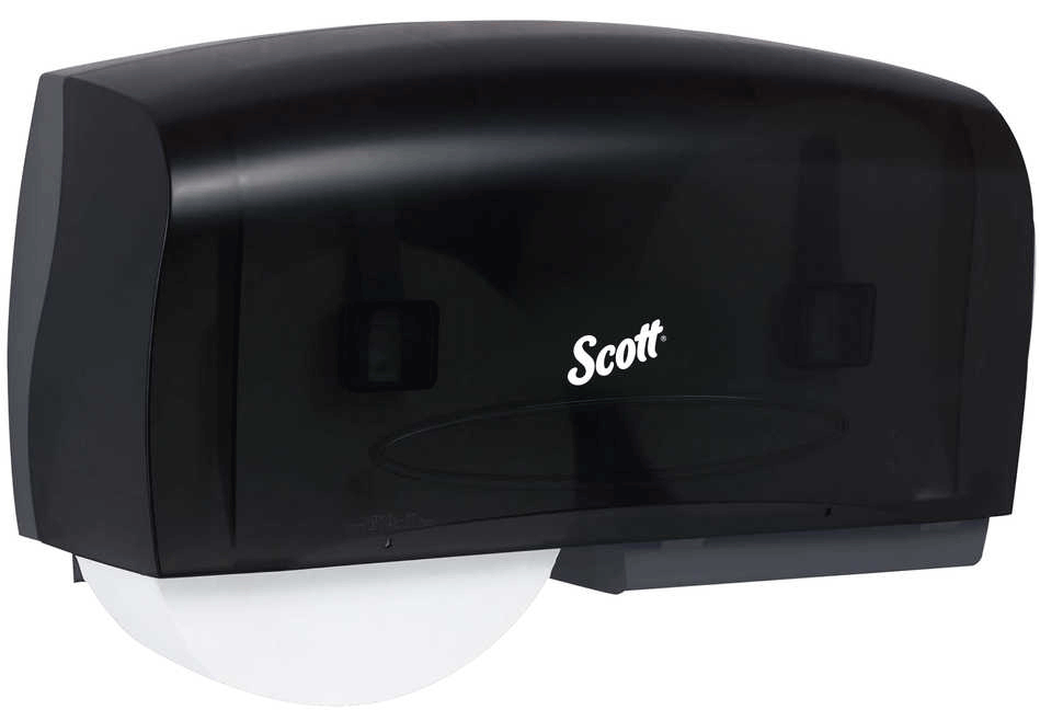 Scott Essential® Coreless, Jumbo, DbleRoll Toilet Paper Dispenser,BK