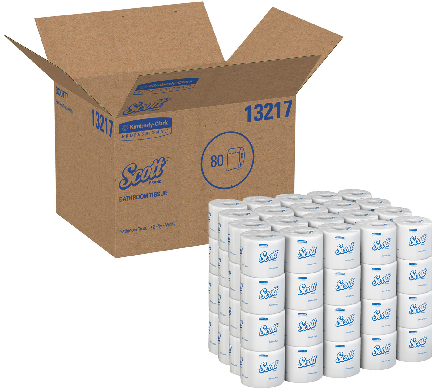 Scott® StandardRoll ToiletPaper, 2Ply, Wht, Core:1.5",Eco, 506Sht/Roll