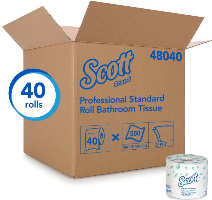 Scott® Essential™ StandardRoll, ToiletPaper, 2Ply Core:1.575", EcoLogo