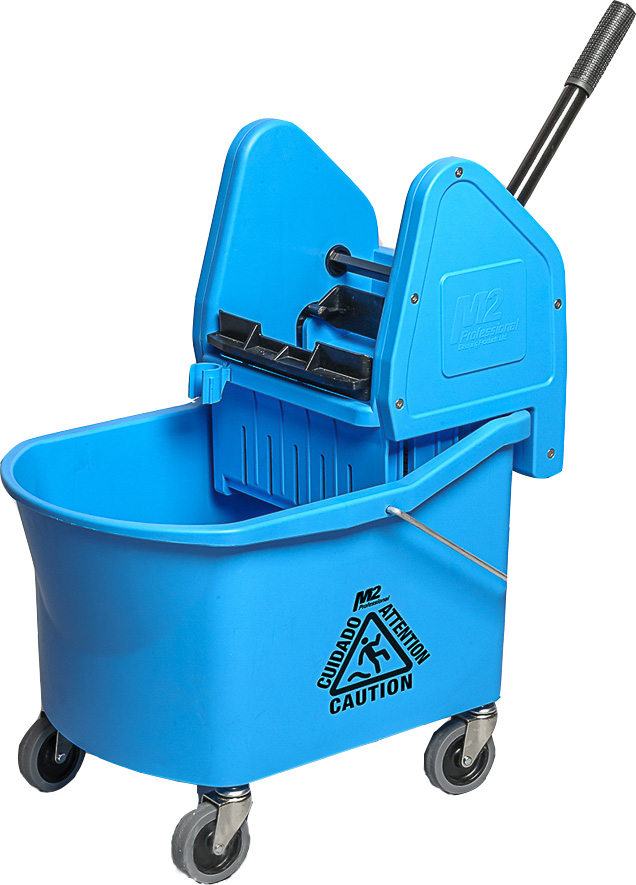 30L/32qt Grizzly™ Downpress Wringer & Bucket Combo, Blue, Set